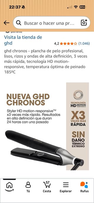 Plancha de pelo GHD Chronos