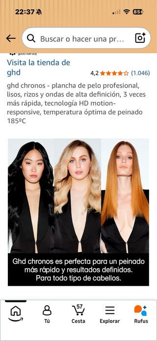 Plancha de pelo GHD Chronos