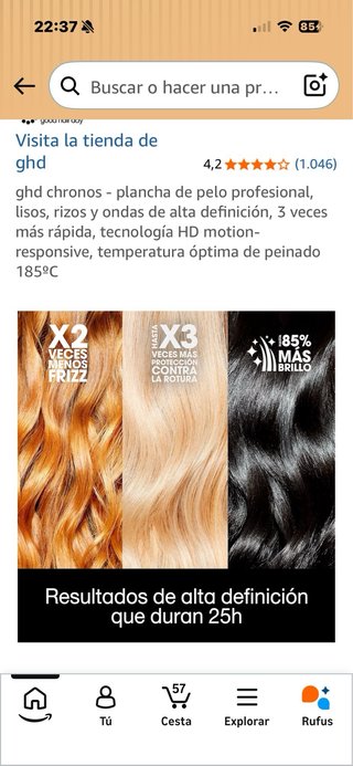 Plancha de pelo GHD Chronos