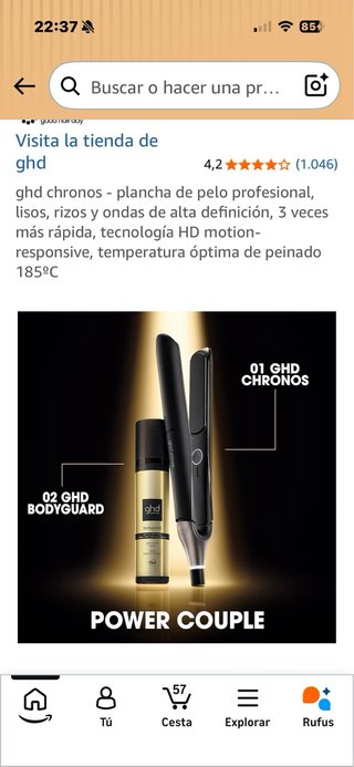 Plancha de pelo GHD Chronos