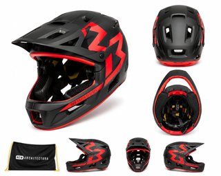 Casco Integral MTB Talla M Negro/Rojo