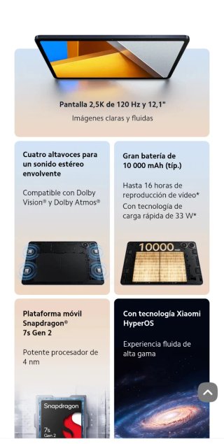 Tablet Xiaomi Poco Pad Nero