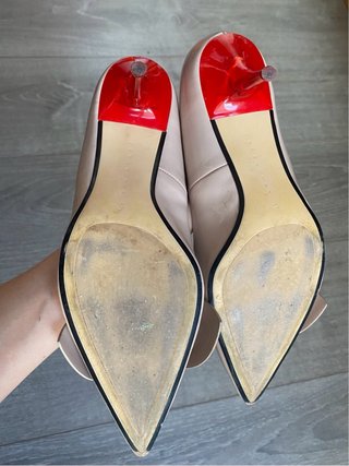 Zapatos Zara Beige Talla 37 con Lazo