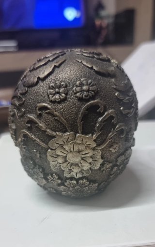 Calavera Resina Bronce Antiguo Decorativa
