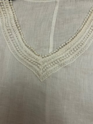 Blusa Lino Blanca Talla XL VIOLETA