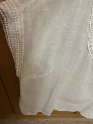 Blusa Lino Blanca Talla XL VIOLETA