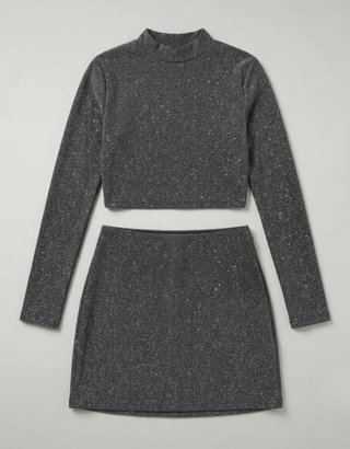 Completo Pull&Bear glitter grigio taglia S