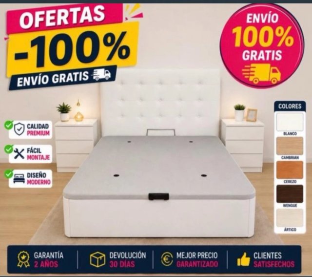 Canapé abatible blanco