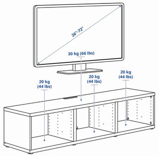Mueble TV Ikea Besta Negro Nuevo