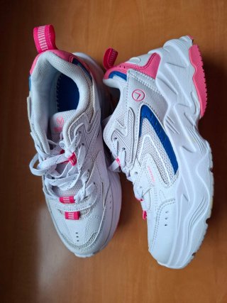 Zapatillas Mujer Talla 36 Blancas y Rosas