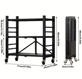 Estante Cocina 3 Niveles con Ruedas