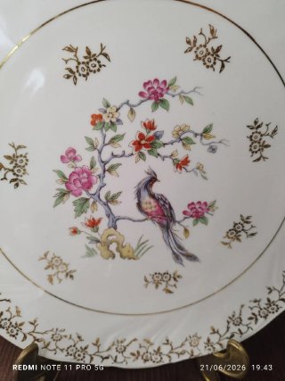 SET DE MERIENDA PORCELANA FRANCESA AVE DEL PARAISO