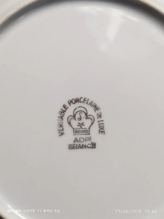 SET DE MERIENDA PORCELANA FRANCESA AVE DEL PARAISO