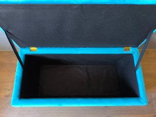 Baúl de terciopelo azul