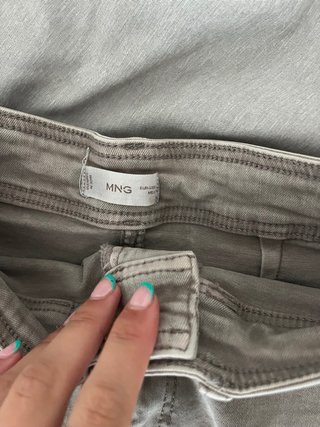 Pantalón Mango Wide Leg Gris T38