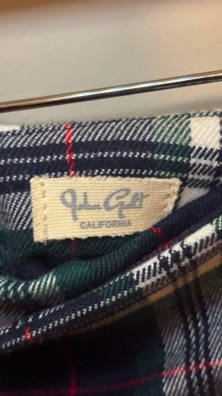 Falda Brandy Melville cuadros verde