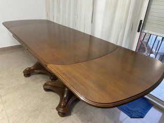 REGALO Mesa de comedor clásica de madera