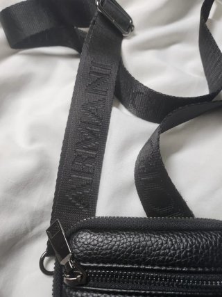 Bandolera Emporio Armani Piel Negra