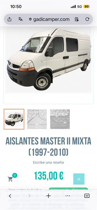 Oscurecedores Renault Master