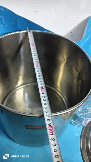 Olla alta acero inox 35cm para sopas  fondo fino