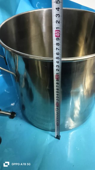 Olla alta acero inox 35cm para sopas  fondo fino