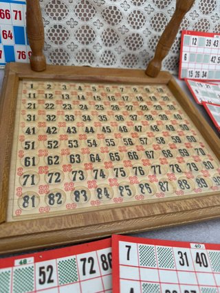 bingo y loteria de madera, falta el 48 y 86 el num