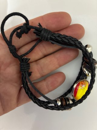 Pulsera España Cuero Trenzado