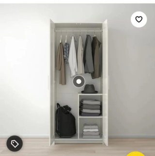 Armario Brimnes Ikea Blanco/Gris
