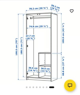 Armario Brimnes Ikea Blanco/Gris