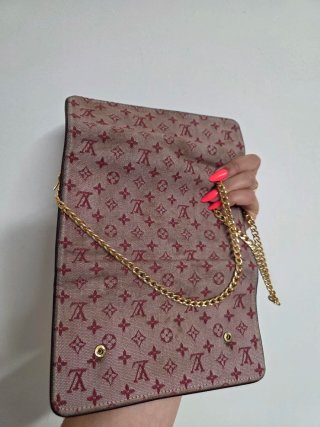 Cartera Louis Vuitton Monogram Lona Beige/Rojo