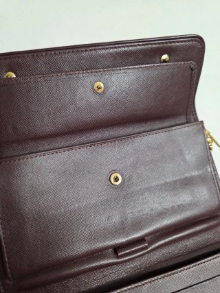 Cartera Louis Vuitton Monogram Lona Beige/Rojo