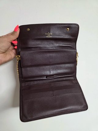 Cartera Louis Vuitton Monogram Lona Beige/Rojo