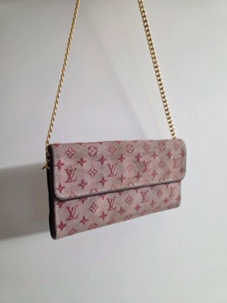 Cartera Louis Vuitton Monogram Lona Beige/Rojo