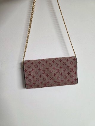 Cartera Louis Vuitton Monogram Lona Beige/Rojo