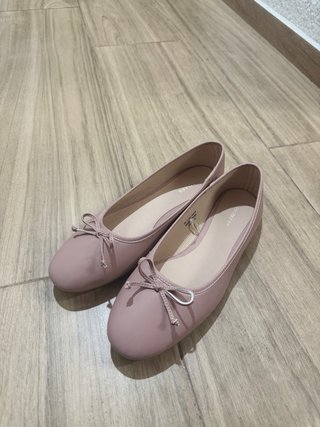 Bailarinas rosa palo Primark con lazo