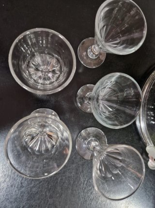 5 Copas de Vidrio Soplado para Postre