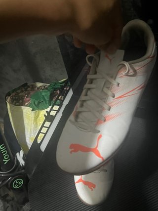 Zapatillas Fútbol Sala Puma Blancas Naranja