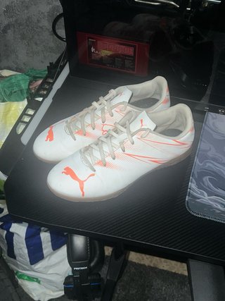 Zapatillas Fútbol Sala Puma Blancas Naranja