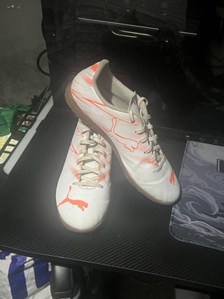 Zapatillas Fútbol Sala Puma Blancas Naranja