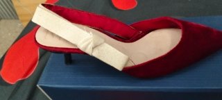 Sandalias Mango Talla 37 Terciopelo Rojo