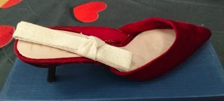 Sandalias Mango Talla 37 Terciopelo Rojo