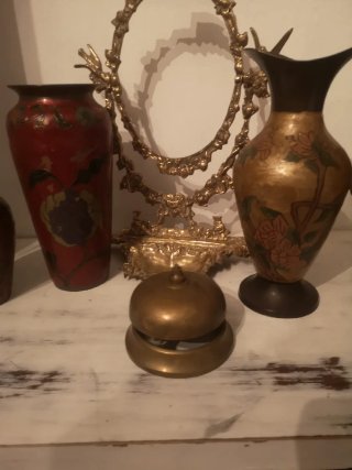 Lote 3 Jarrones Bronce India
