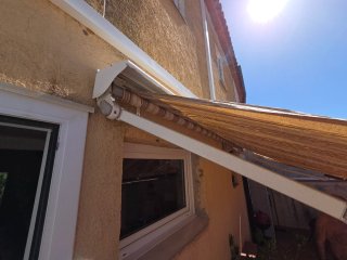 Toldo de pared extensible de 4,5 m con estructura
