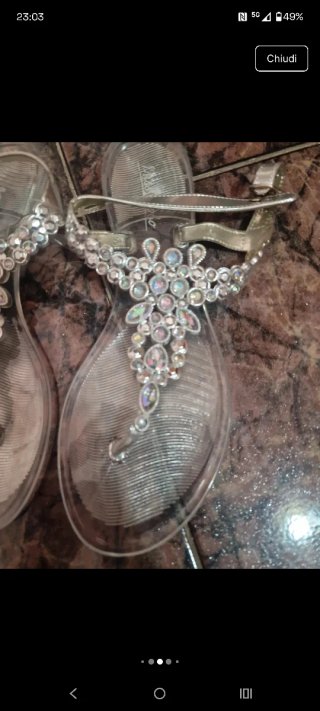 Sandali donna strass n.38