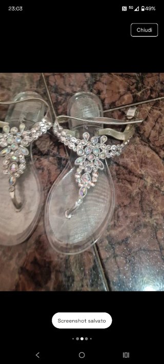Sandali donna strass n.38