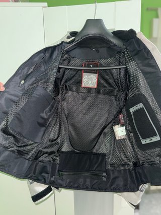 Chaqueta Bela Moto Mujer Plata y Negro Talla M