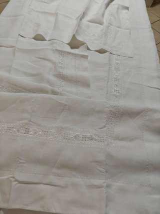 Primo letto matrimoniale in puro lino Olanda