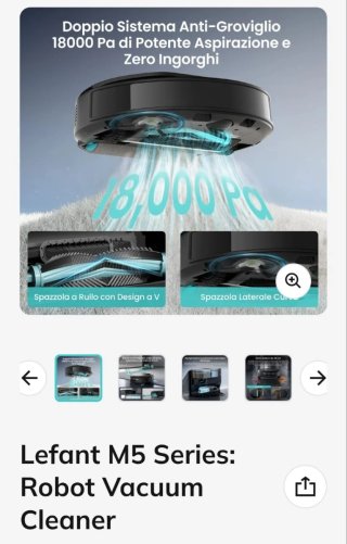 Lefant M5 Pro Robot Aspirador y Friegasuelos