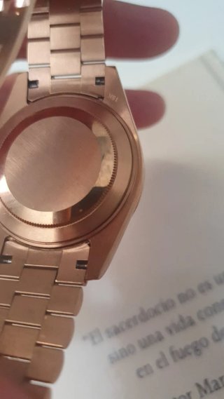 Reloj Oro Rosa y cara Marrón