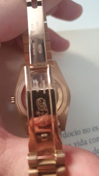 Reloj Oro Rosa y cara Marrón